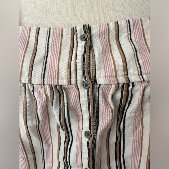 Old Navy striped  camisole, blouse, shirt, baby doll style, 100% cotton SZ M - Picture 2 of 6